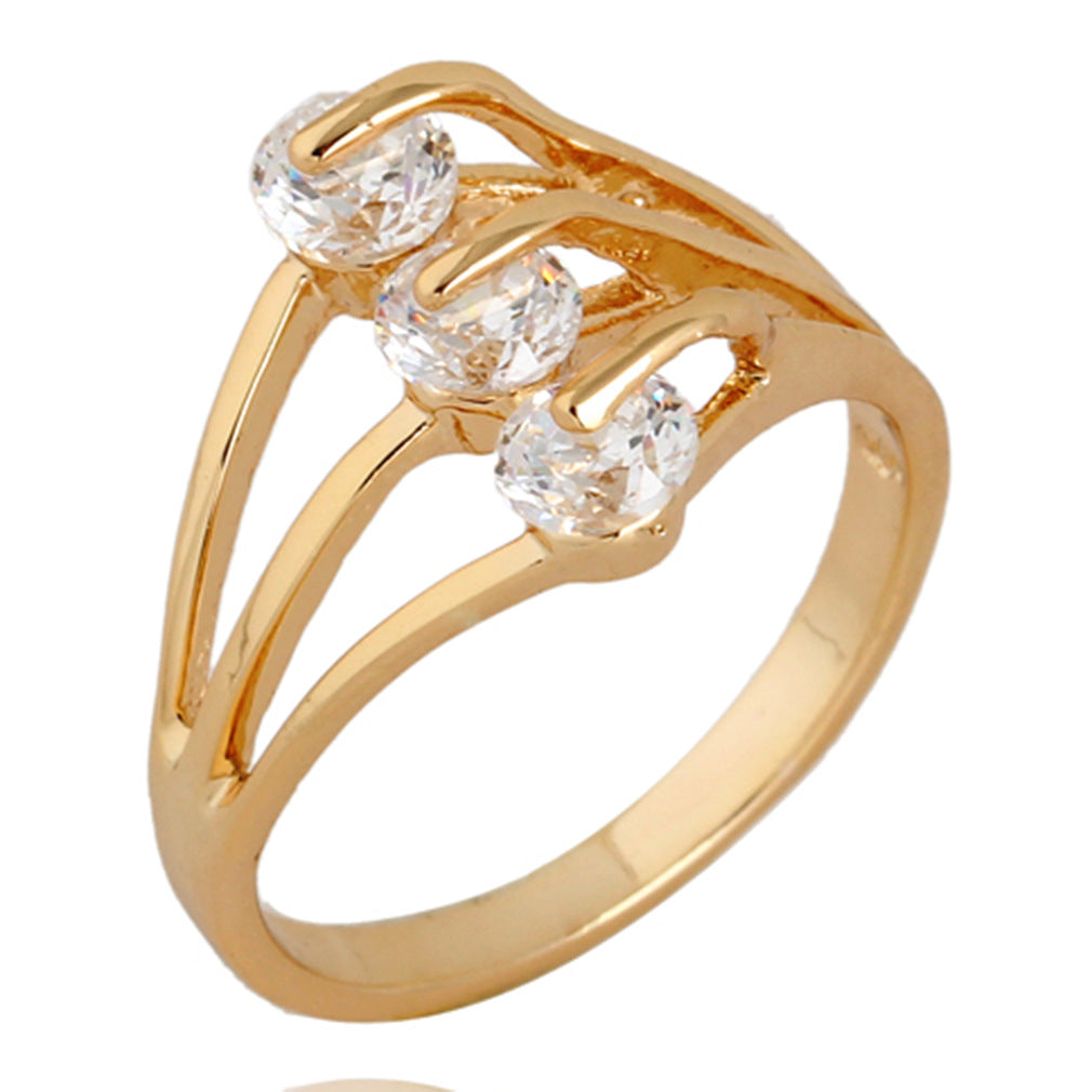 Bague en zircon de personnalité de mode simple
