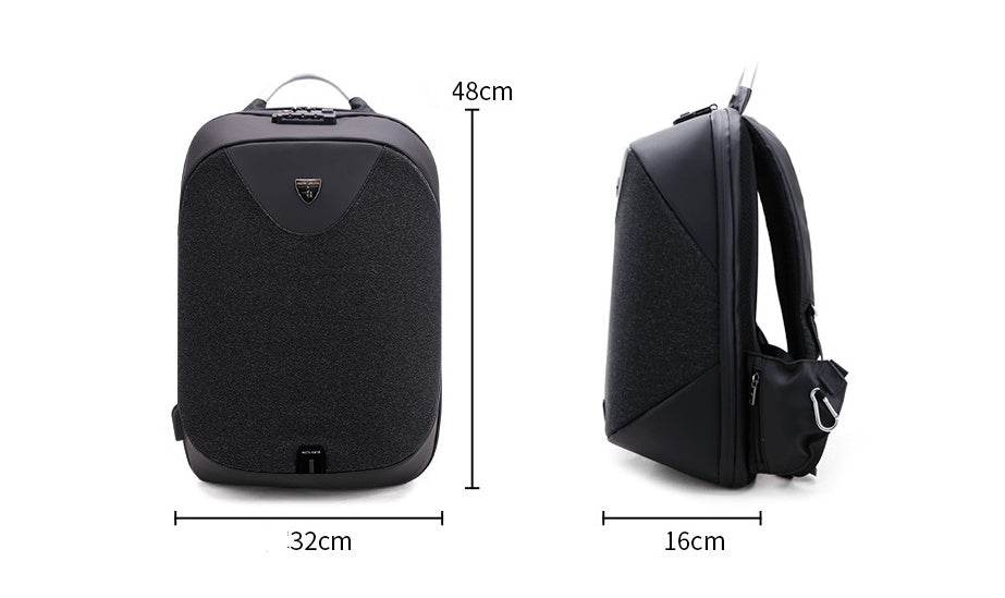 Sac à double bandoulière transfrontalier pour hommes, multifonction, antivol, paquet d'ordinateur de 15.6 pouces, sac britannique de loisirs et d'affaires