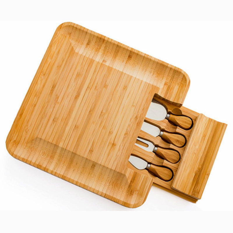 Tabla de cortar multiusos, cajón para cuchillos, tabla para cortar queso, cuadrada