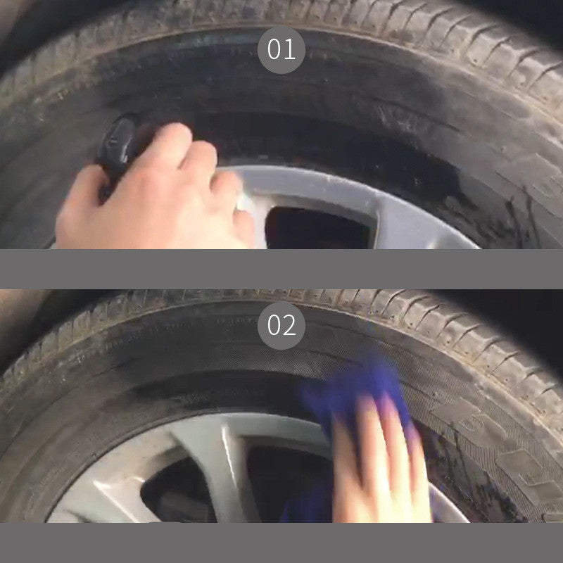 Coated rubber and plastic car wax