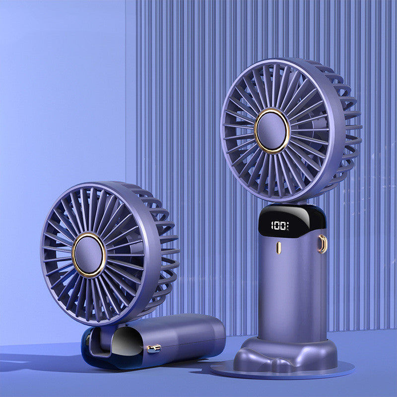 Ventilador de mano Usb, Mini ventilador portátil para estudiantes, pantalla Digital, pequeño ventilador eléctrico plegable para aromaterapia