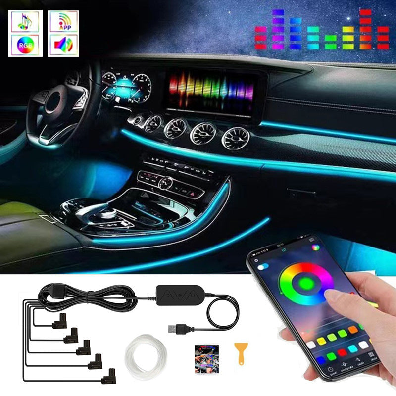 Panel de instrumentos de Control del centro de modificación de luz de atmósfera USB del coche