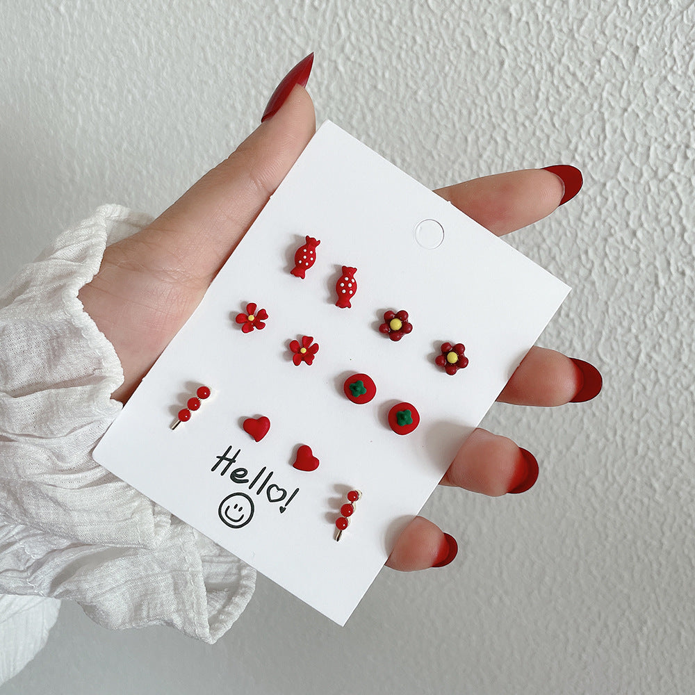 Boucles d'oreilles à tige en argent sterling pour femme