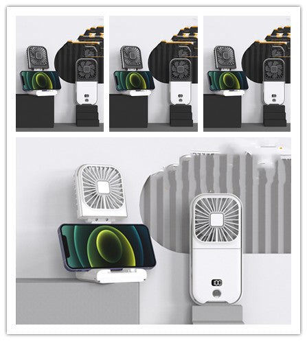 Ventilador pequeño portátil plegable con pantalla digital