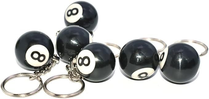 Porte-clés de billard n°8 noir pur