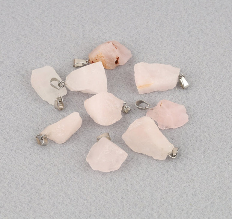 Colgante de piedra de cristal de color natural del arco iris