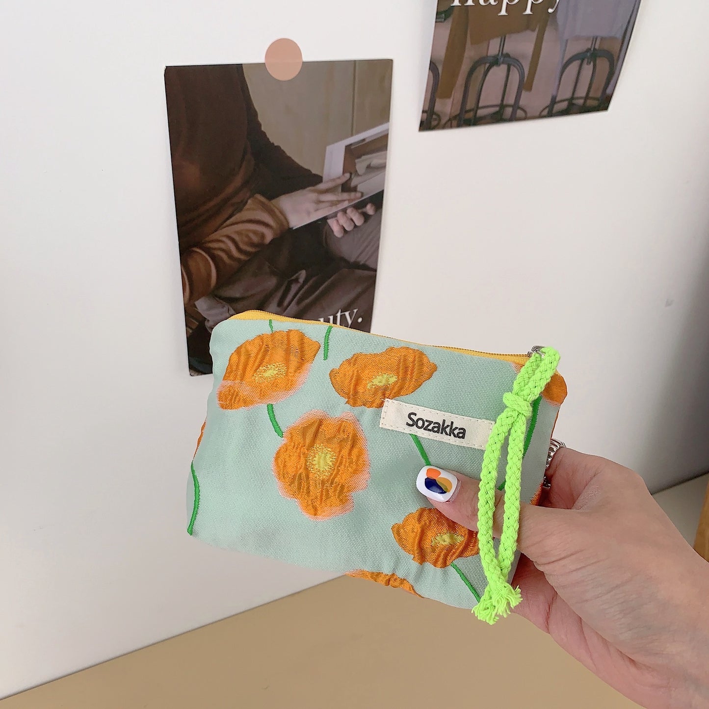 Rope Mouth Red Envelope Female Cosmetic Bag Portable Portable Coin Purse Wash Bag