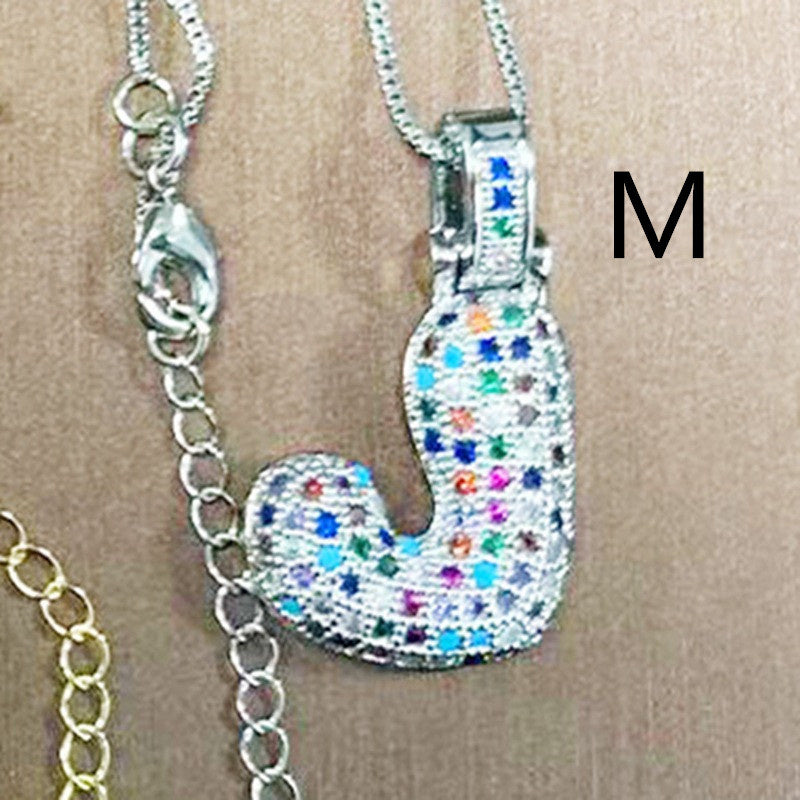 Clavicle Chain Copper Color Zircon Pendant