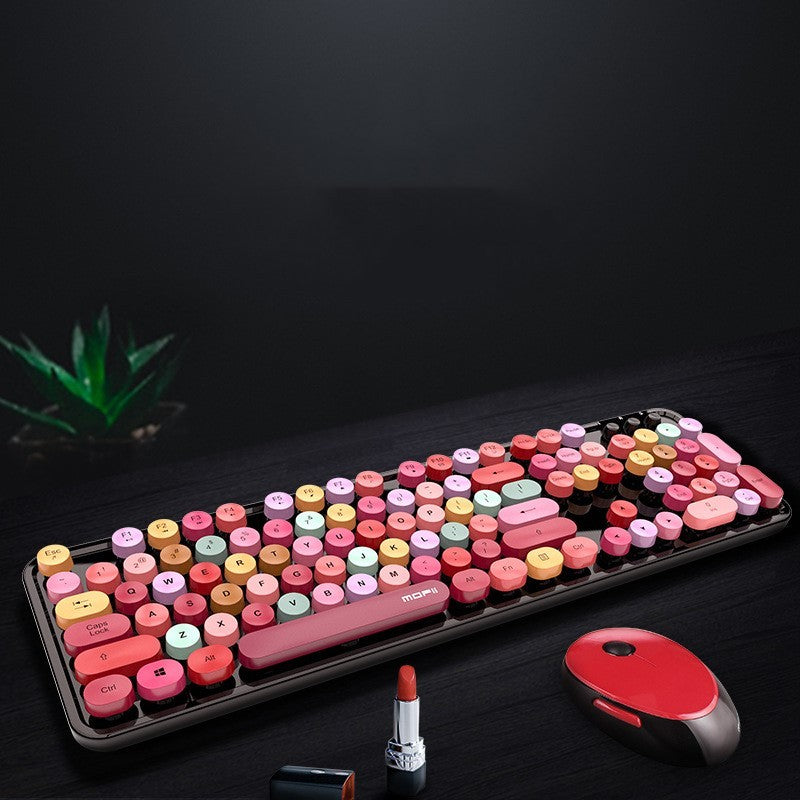 Clavier punk de filles de rouge à lèvres de couleur