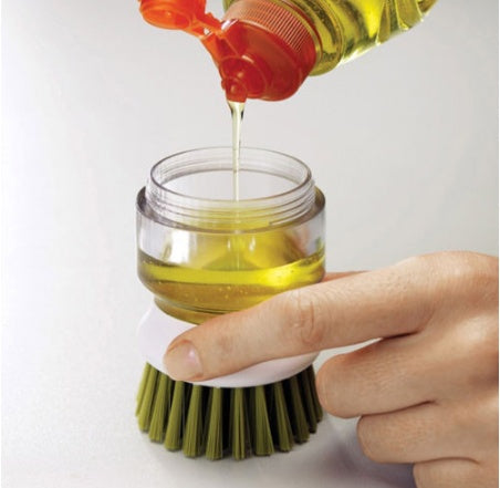 Brosse à vaisselle et à laver les casseroles avec savon liquide pour la vaisselle