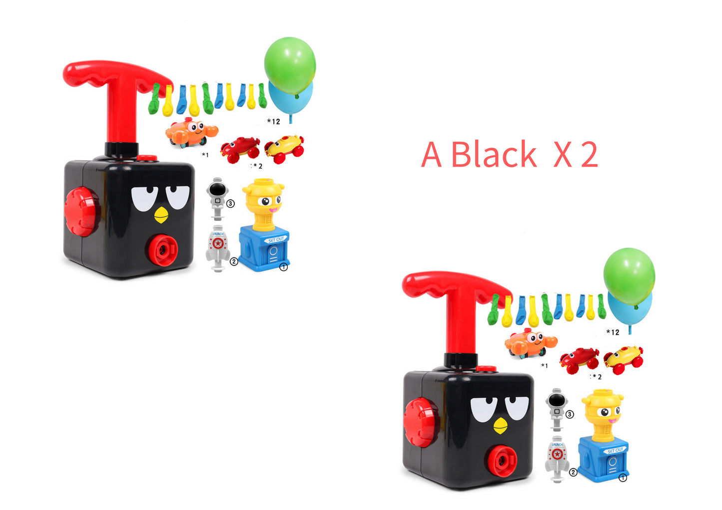 Power Balloon Launch Tower Toy Puzzle  Education Inertia Air Power Balloon Car Science Experimen Toy For Children Gift