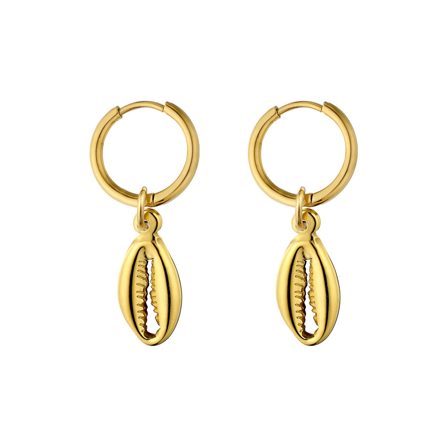 Boucles d'oreilles pince à crabe conque Sun Queen