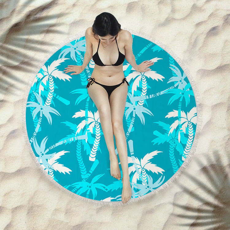 Serviette de plage à franges serviette de bain ronde serviette de plage