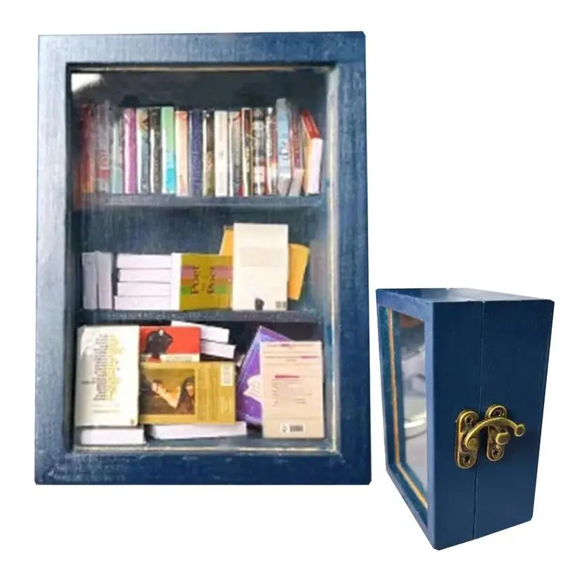 Secouez l'anxiété Bibliothèque Mini Anti-Anxiété Bibliothèque Ornement Pour Décor De Bureau Anti-Stress Bibliothèque En Bois Cadeau D'anniversaire