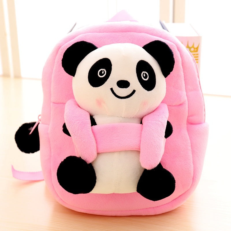 Cartable pour enfants en peluche panda de dessin animé