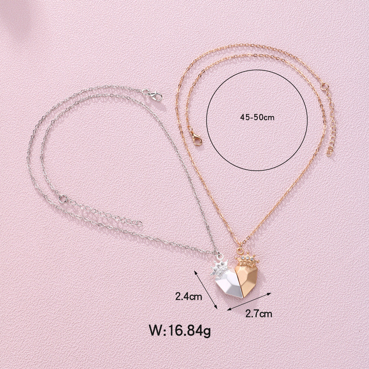 Amor Corona Deseo Piedra Collar Moda Aleación