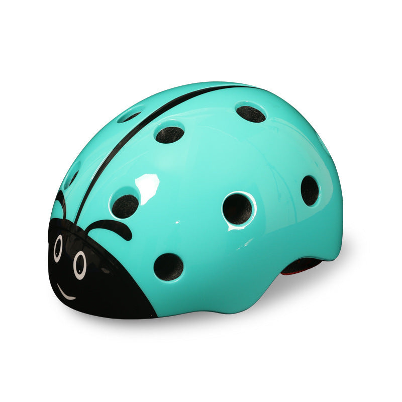Casco de seguridad para bicicleta para niños, ajustable, encantador casco para montar en mariquita.