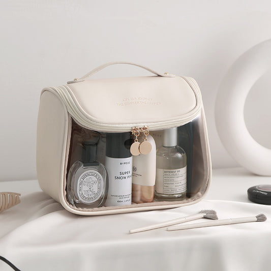 PVC Portable Makeup Transparent Bag Large Capacity Hanging Wash