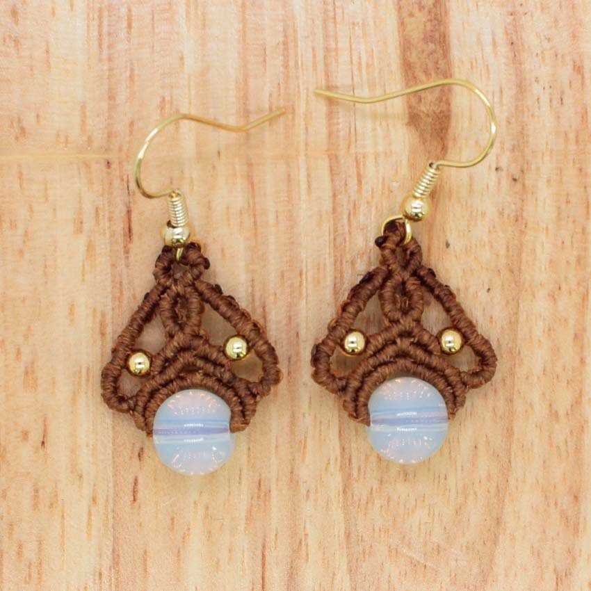 Ethnic Style Wax Line Hand-woven Earrings