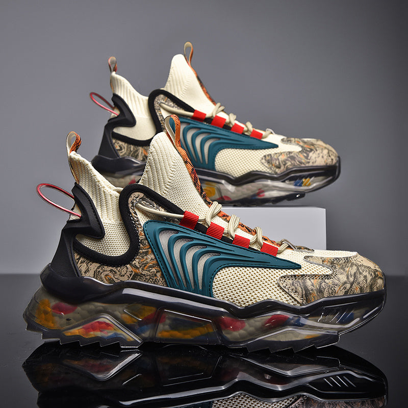 Chaussures de basket-ball de course à mailles fines et respirantes pour sports et loisirs