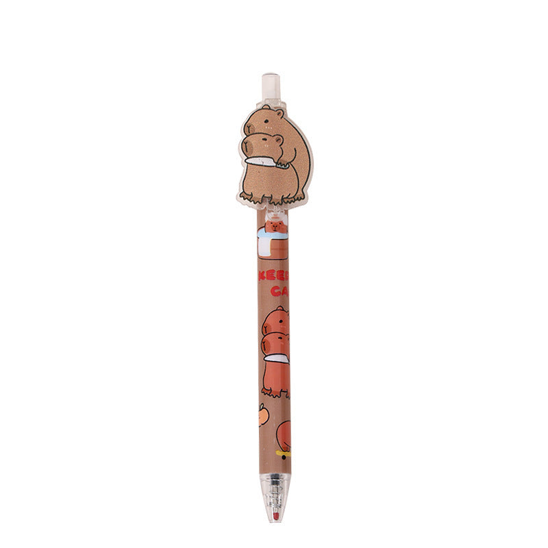 Stylo à pression en acrylique ours de dessin animé