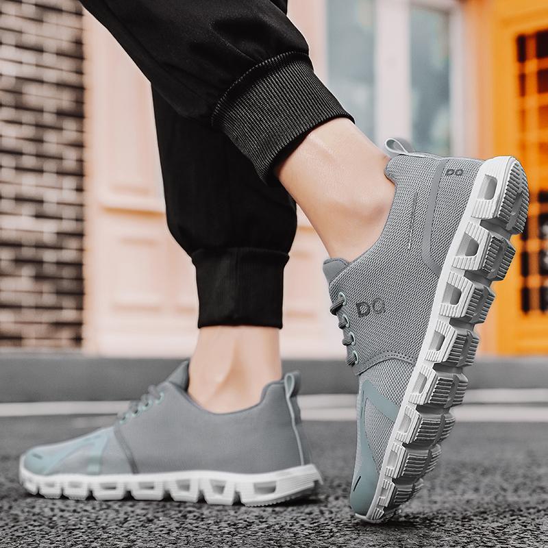 Zapatos para correr de malla ligeros y transpirables a juego de moda casual para hombres