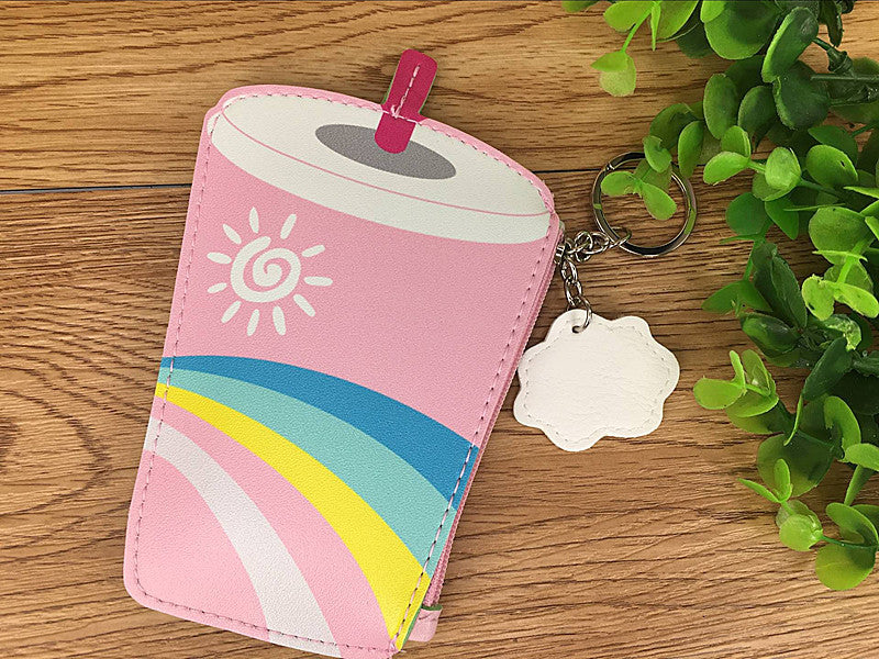 Corea bebidas creativas helado Mini monedero niños moneda llavero pequeño bolso 