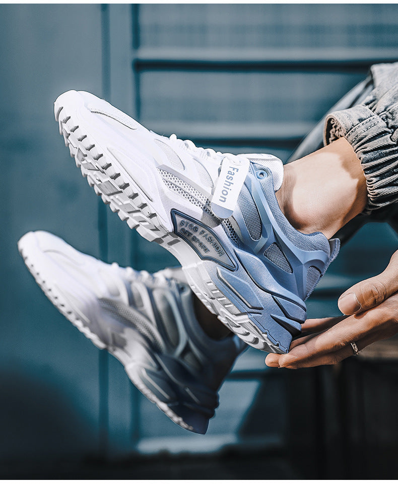 Zapatos blancos degradados Zapatillas finas de malla transpirable