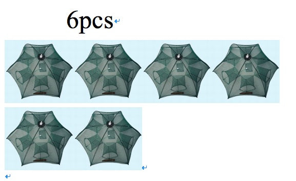 Filet de pêche automatique renforcé, Cage à crevettes, piège à poisson pliable en Nylon, filet moulé pliable, piège à crabe, réseau de pêche, 4 à 20 trous