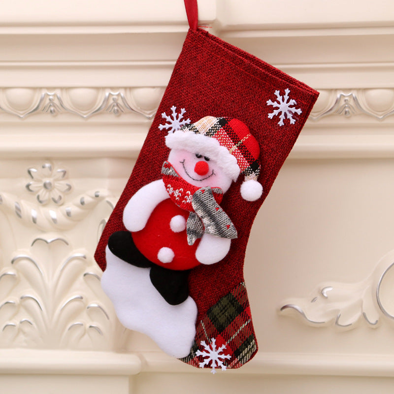 Sac cadeau de Noël chaussettes suspendues de Noël