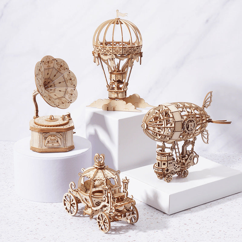 Puzzle 3D créatif DIY assemblage en bois