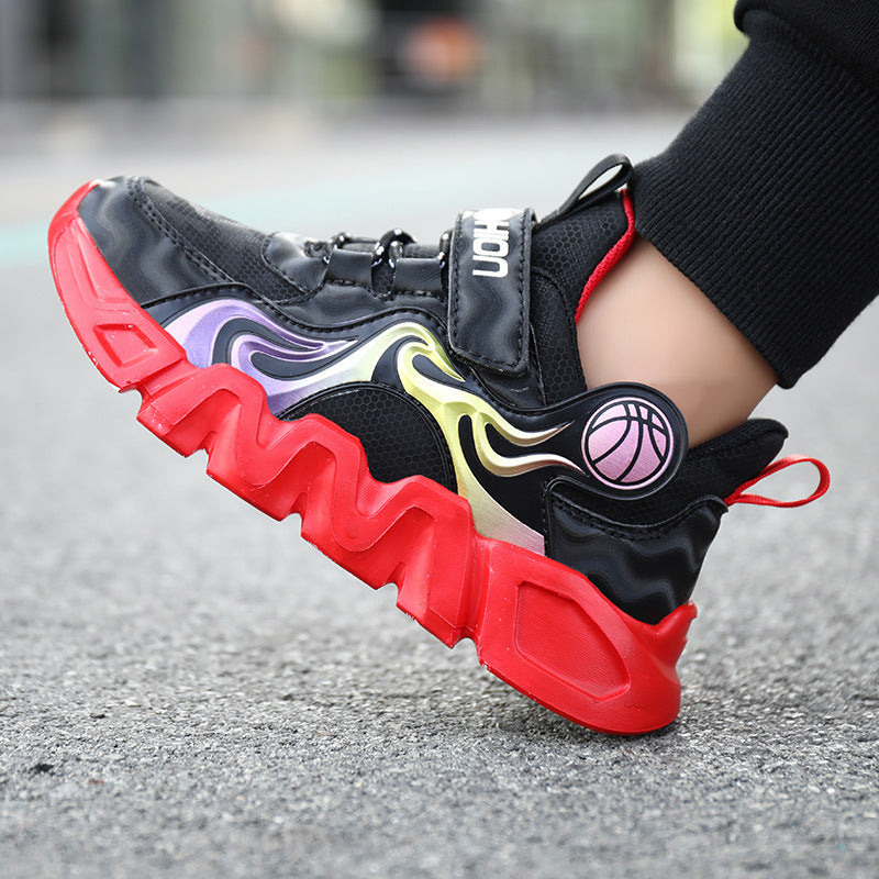 Zapatos deportivos de cuero para niños Zapatos para correr casuales