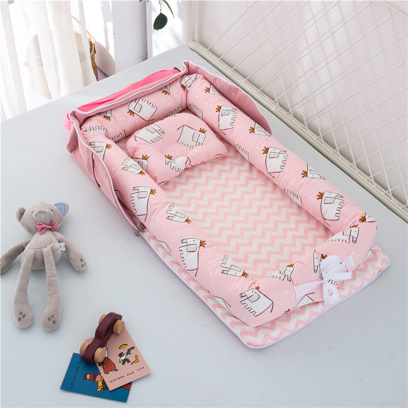 Lit de bébé portable en coton nouveau-né pliable