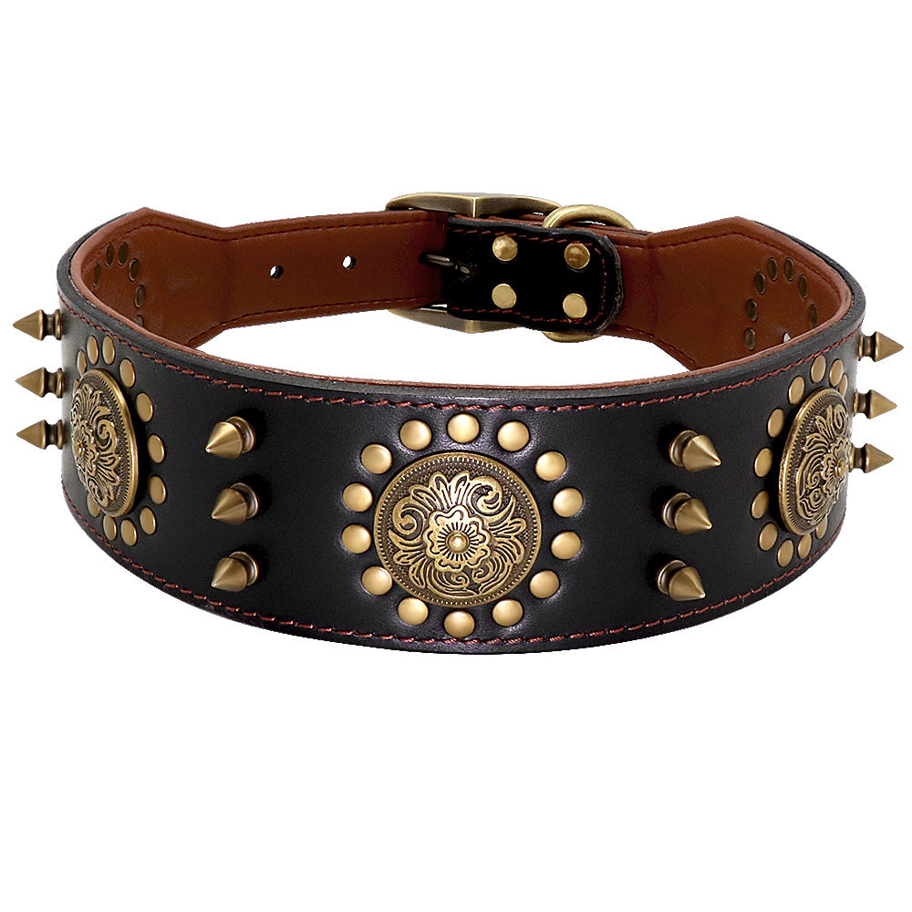 Collier pour chien clouté Collier pour chien anti-morsure pour grand chien 