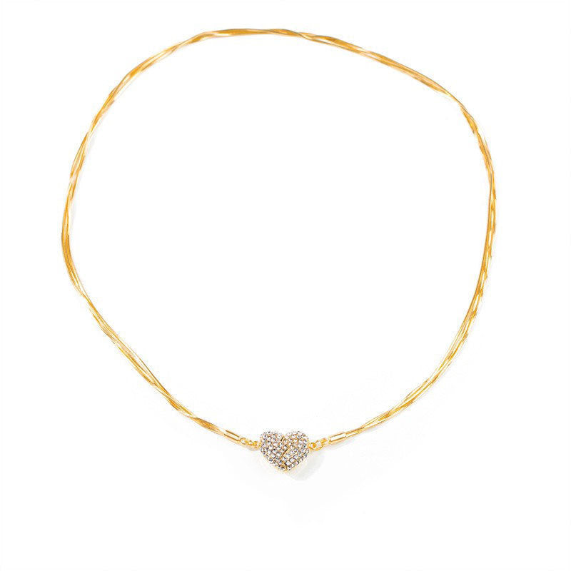 Collar de amor Collar de costura magnética de pareja