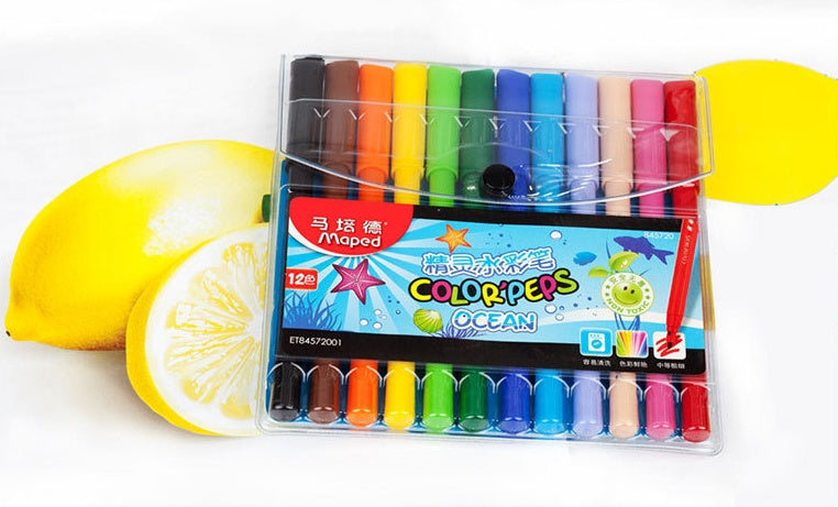 Trousse à stylo aquarelle Elfe 12 couleurs