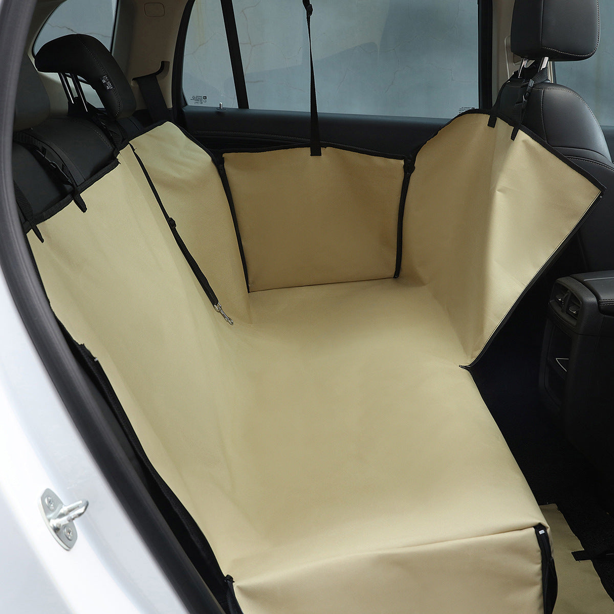 Tapis de voiture arrière simple imprimé à deux places pour voiture pour animaux de compagnie