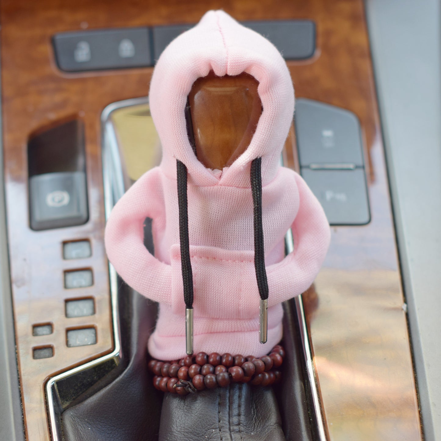 Terciopelo coche palanca de cambios manija de la manga perilla decorativa sudadera con capucha cubierta del freno de mano sudadera con capucha