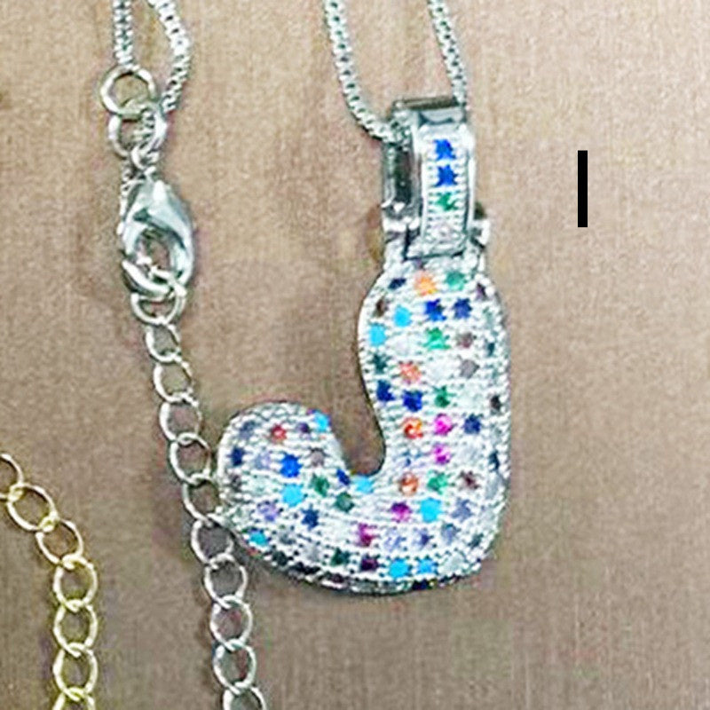 Clavicle Chain Copper Color Zircon Pendant