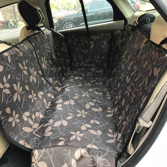 Tapis de voiture arrière simple imprimé à deux places pour voiture pour animaux de compagnie
