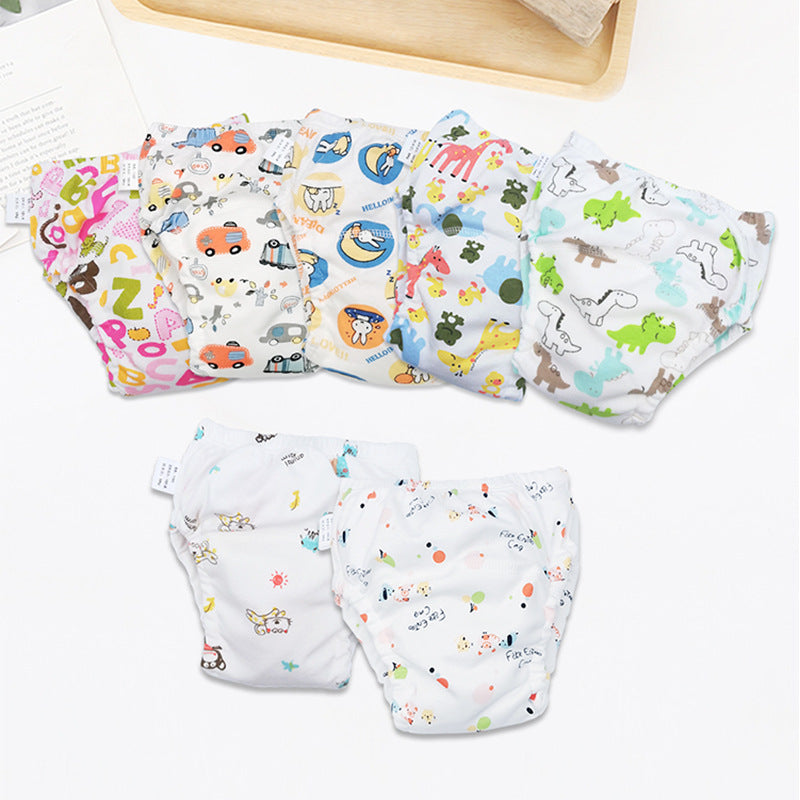 Couches de toilette pour bébé en pur coton anti-fuite, sous-vêtements d'entraînement