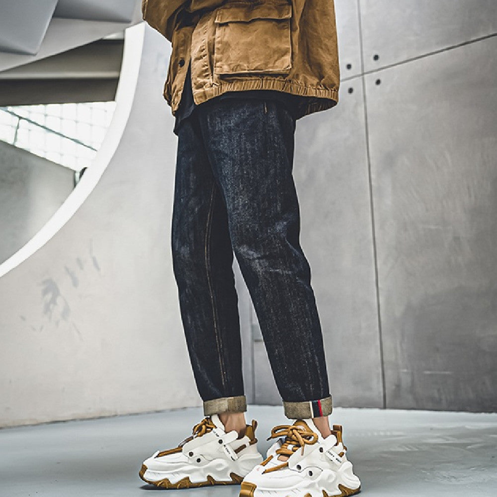 Zapatos casuales blancos con cordones cruzados para hombre