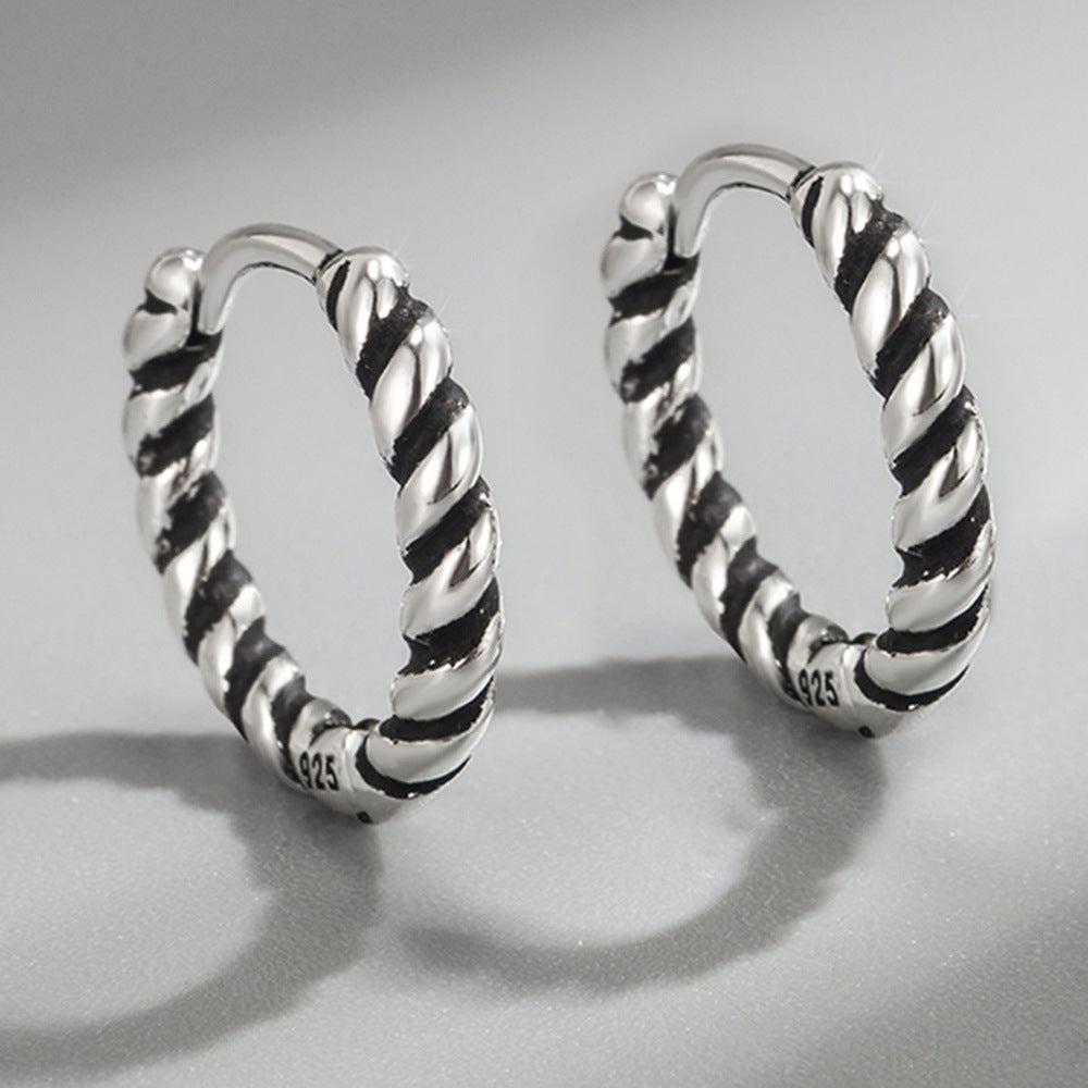 Boucles d'oreilles torsadées créatives, Europe et amérique, boucles d'oreilles à Clip, élégantes, gracieuses et simples