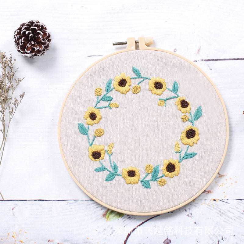 Ensemble de matériel de broderie fait à la main, ensemble de matériel de bricolage, auto-broderie, Style européen