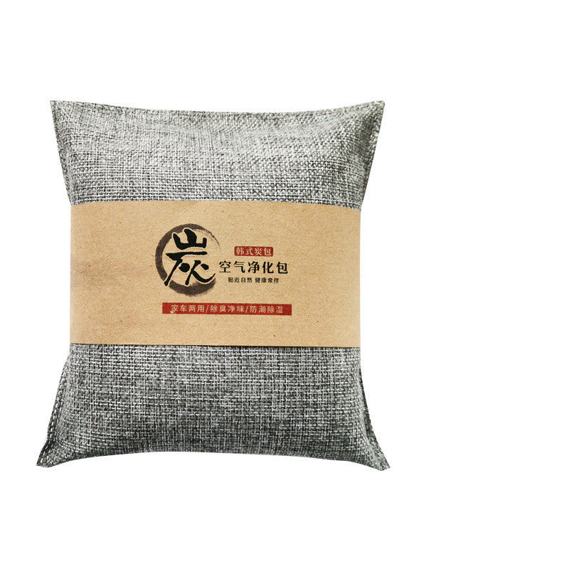Car 500g Burlap Large Bamboo Charcoal Bag Car Deodorant