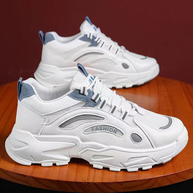 Zapatos de tablero blanco transpirables para deportes de ocio para hombres