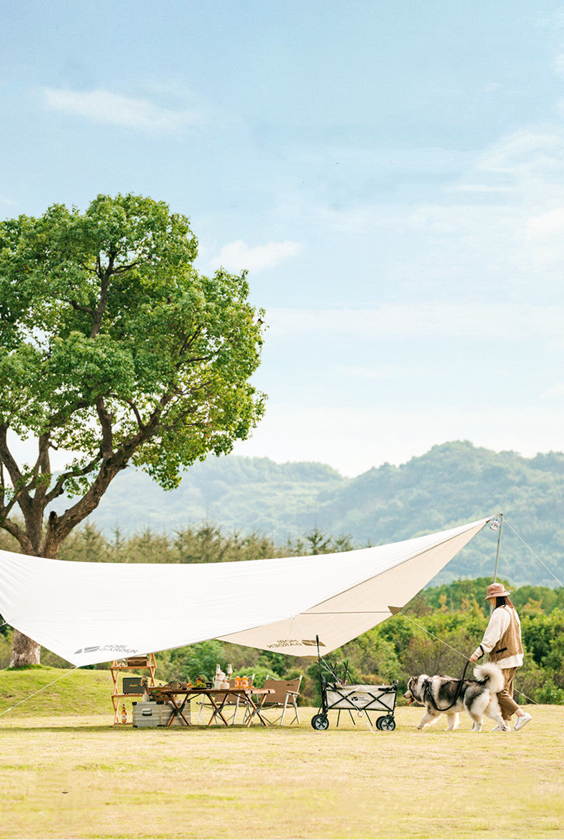 MU Gaodi Auvent extérieur imperméable à la Pluie Tente légère équipement de Camping de Luxe auvent en Tissu Oxford résistant aux UV