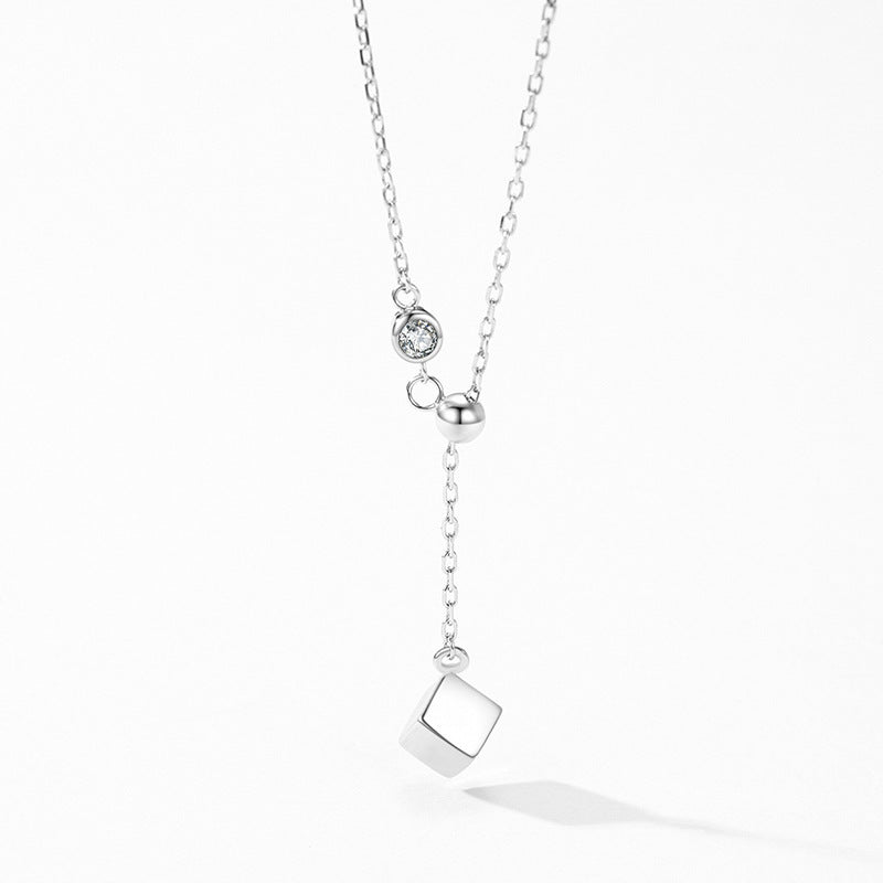 Simple Square Pendant Adjustable Necklace For Women