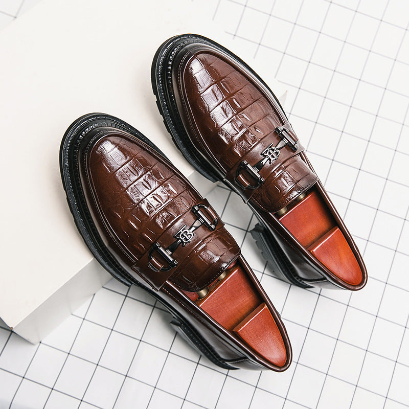 Zapatos de moda de estilista puntiagudos informales británicos de estilo coreano