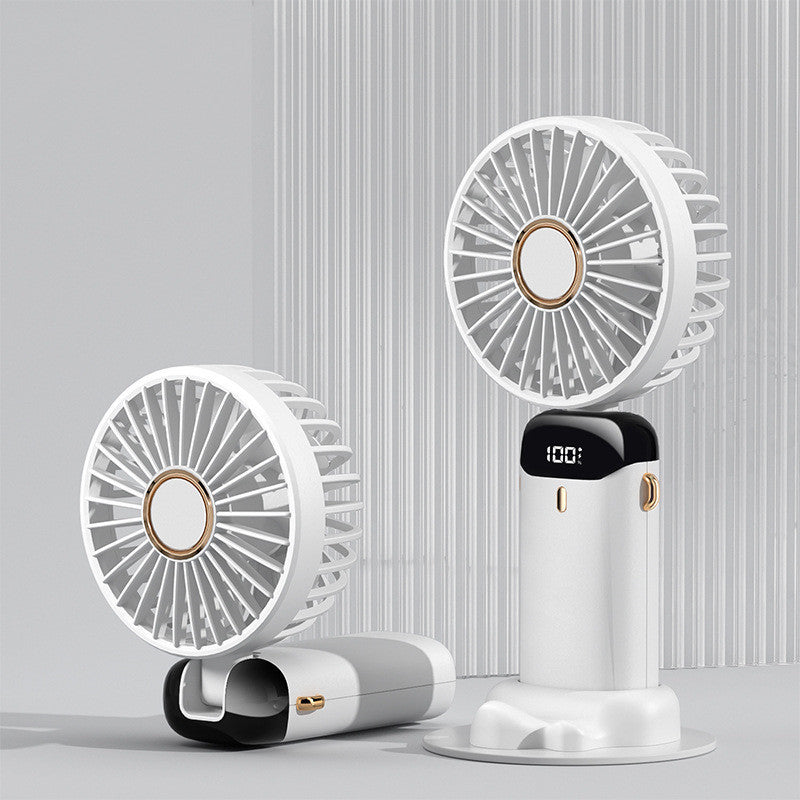 Ventilador de mano Usb, Mini ventilador portátil para estudiantes, pantalla Digital, pequeño ventilador eléctrico plegable para aromaterapia